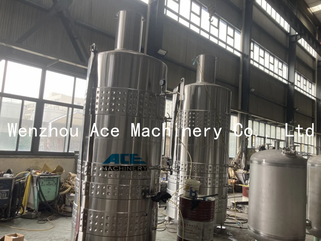 Factory Price Variable Capacity Jacketed Wine Fermentation Stainless Steel Tank 5000L 3000L 10000L