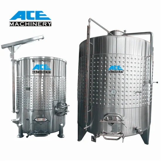 Tanque de acero inoxidable para fermentación de vino con camisa de capacidad variable a precio de fábrica 5000L 3000L 10000L